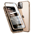 iPhone 11 Pro Magnetic Deksel med Herdet Glass - Gull