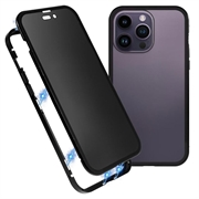 iPhone 16 Pro Magnetisk Deksel med Herdet Glass - Privacy