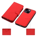 iPhone 14 Plus Magnetisk Detachable Lommebok-deksel - Rød