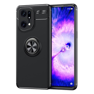 Oppo Find X5 Pro Magnetisk Ring Grep Deksel - Svart