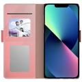 Sminkespeil iPhone 13 Flip-deksel - Roségull