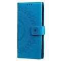Samsung Galaxy A54 5G Mandala Series Lommebok-deksel - Blå