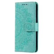 Samsung Galaxy A54 5G Mandala Series Lommebok-deksel - Grønn