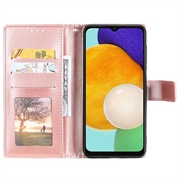 Samsung Galaxy A54 5G Mandala Series Lommebok-deksel - Roségull