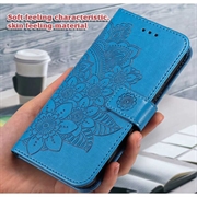 Motorola Edge 60 Fusion Mandala Series Lommebok-deksel - Blå