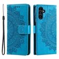 Samsung Galaxy A34 5G Mandala Series Lommebok-deksel - Blå