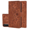 Mandala Series Samsung Galaxy A50 Lommebok-deksel - Brun