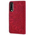 Mandala Series Samsung Galaxy A50 Lommebok-deksel - Rød