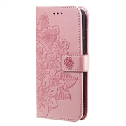 iPhone 17 Pro Mandala Series Lommebok-deksel - Rosa