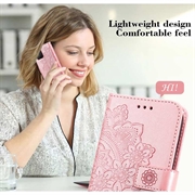 iPhone 17 Mandala Series Lommebok-deksel - Rosa