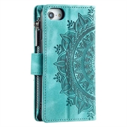 iPhone 16e Mandala Series Lommebok-deksel - Grønn