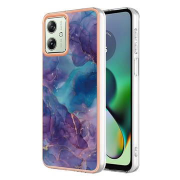 Motorola Moto G54 Marble Pattern Electroplated IMD TPU-deksel