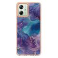 Motorola Moto G54 Marble Pattern Electroplated IMD TPU-deksel
