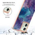 Motorola Moto G54 Marble Pattern Electroplated IMD TPU-deksel