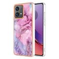 Motorola Moto G84 Marble Pattern Electroplated IMD TPU-deksel