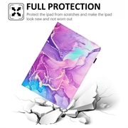 Amazon Kindle Paperwhite 4/3/2 Folio-etui med marmormønster - lilla