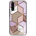 Samsung Galaxy A04s/A13 5G Marble Pattern Hybrid-deksel - Brun / Rosa