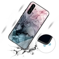 Samsung Galaxy A04s/A13 5G Marble Pattern Hybrid-deksel - Grå / Rosa