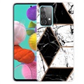 Marble Pattern Samsung Galaxy A32 (4G) TPU-deksel - Svart / Hvit