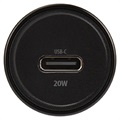 Maxlife MXCC-04 USB-C Hurtigbillader - 20W - Svart