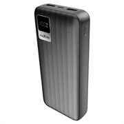 Maxlife MXPB-07 USB-ladebatteri med to uttak, 20000mAh - svart