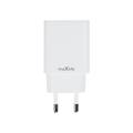 Maxlife MXTC-13 20W USB-C-lader med PD/QC hurtiglading - hvit