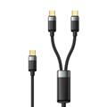 Mcdodo CA-6780 2-i-1 Flettet USB-C-ladekabel - 1.5m