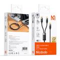 Mcdodo CA-6780 2-i-1 Flettet USB-C-ladekabel - 1.5m