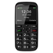 Melefon D210 4G Seniro Mobiltelefon for Eldre med SOS - Dual SIM - Svart