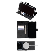 iPhone 18 Pro/17 Pro Mercury Goospery BlueMoon Diary MagSafe-lommeboketui - svart