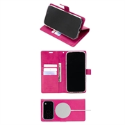 iPhone 18 Pro Max/17 Pro Max Mercury Goospery BlueMoon Diary MagSafe lommeboketui - Hot Pink
