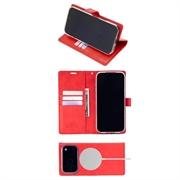 iPhone 18 Pro Max/17 Pro Max Mercury Goospery BlueMoon Diary MagSafe-lommeboketui - rød