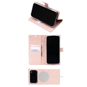 iPhone 18 Pro Max/17 Pro Max Mercury Goospery BlueMoon Diary MagSafe-lommeboketui - Rosegull