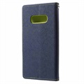 Mercury Goospery Fancy Diary Samsung Galaxy S10e Lommebok-deksel - Blå / Grønn