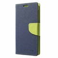 Mercury Goospery Fancy Diary Samsung Galaxy S10e Lommebok-deksel - Blå / Grønn