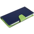 Mercury Goospery Fancy Diary iPhone 14 Pro Lommebok-deksel - Mørkeblå