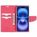 iPhone 16 Mercury Goospery Fancy Diary Lommebok-deksel - Rosa