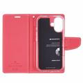 iPhone 16 Mercury Goospery Fancy Diary Lommebok-deksel - Rosa