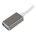 MicroUSB / USB OTG Kabel Adapter - 16cm - Hvit / Sølv