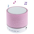 Mini Bluetooth-høyttaler med Mikrofon & LED-lys A9 - Cracked Rosa