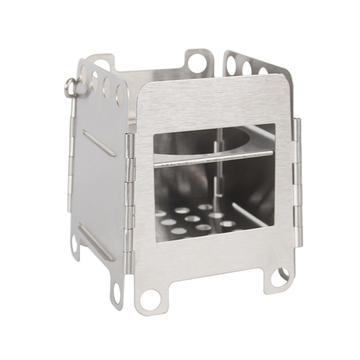 Mini Camping vedovn i rustfritt stål WS006S - Silver