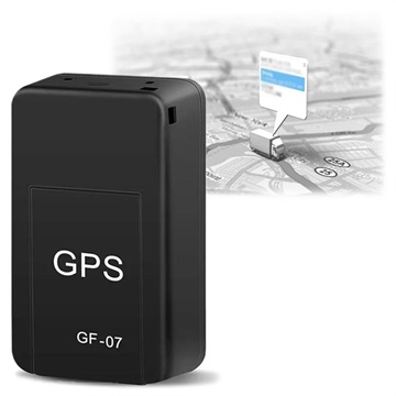 Mini Magnetic GPS-Sporer med Mikrofon GF-07 - Svart