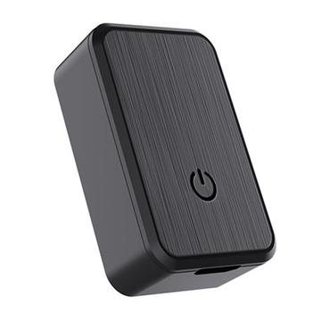 Mini magnetisk GPS-tracker GF08 - SIM-kort, MicroSD, Google Maps - Svart