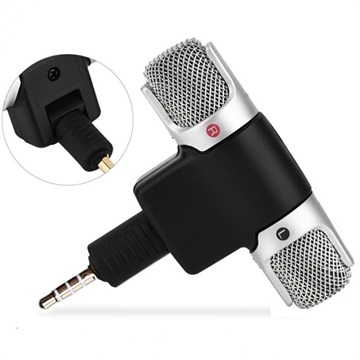 Mini Bærbar Mikrofon til Smarttelefoner og Nettbrett - 3.5mm