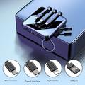 Mini-powerbank 10000mAh med 2 USB-porter og Lightning-, USB-C- og MicroUSB-kabler