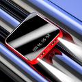 Mini-powerbank på 10000mAh med to USB-porter og LCD-skjerm - rød