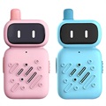 Mini Robot Barn Walkie Talkies med Oppladbart Batteri - Blå & Rosa