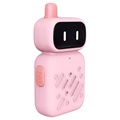 Mini Robot Barn Walkie Talkies med Oppladbart Batteri - Blå & Rosa