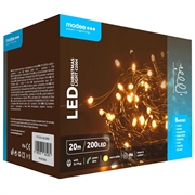 Modee C2004 Juletrelys med 8 moduser - 20m - varm hvit