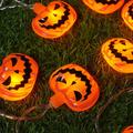 Modee H001 LED-lyskjede med halloween-gresskar - 1.65m - 10 stk.
